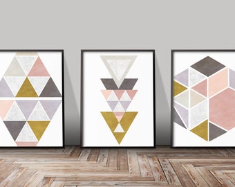 Set Of 3 Art Geometric Prints Set Of 3 Minimalist Prints Set Of 3 Art Prints Set Of 3 Giclee Prints Set Of 3 Wall Art Prints Set Of 3 Prints
