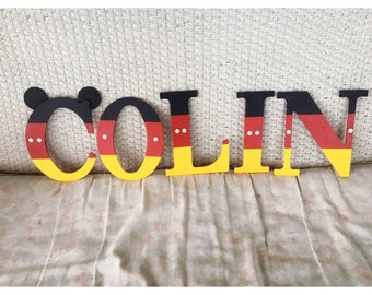 mickey mouse letters etsy