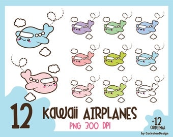 50% OFF SALE, Airplane clip art, kawaii airplane clip art, airplane clipart, kawaii plane clipart, kawaii plane clip art, Commercial Use