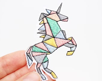Unicorn Patch - Iron On - Pastel Embroidered Patch