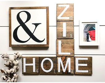 Scrabble Tiles Wall Art, Scrabble Tiles