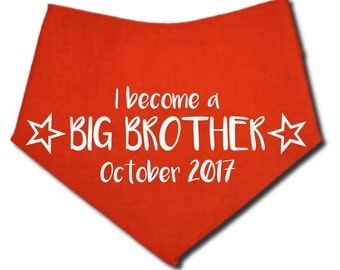 Baby Announcement Dog Bandana, Big Brother Dog Bandana, Big Sister Dog Bandana, Personalized Dog Bandana, Cute Baby Announcement