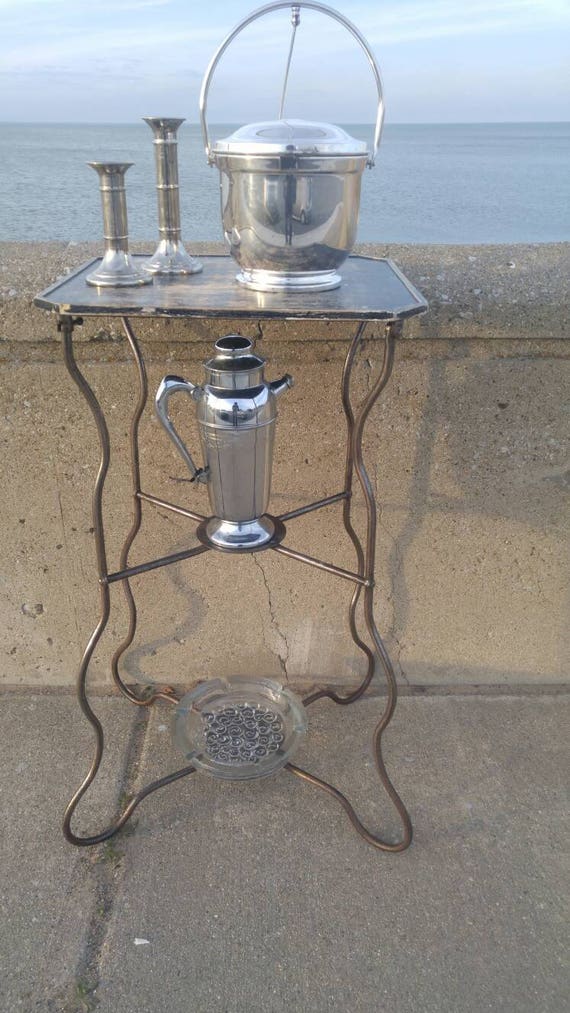 Vintage Silverplate Ice Bucket Hinged Lid