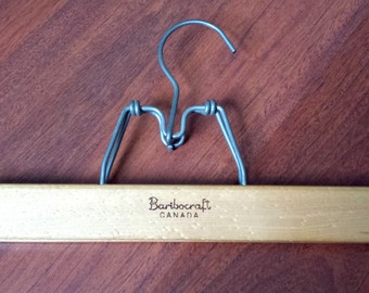 Vintage Wooden Hanger, Baribocraft Wooden Hanger, Hanger for Trousers, Pants, Skirts and Scarves, Wooden Hanger from 1960s, Baribocraft