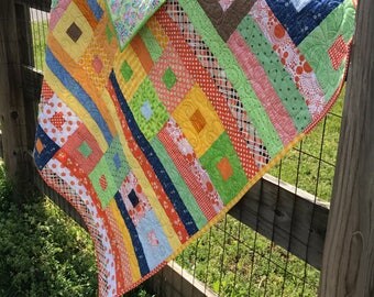 Squares and strips Quilt