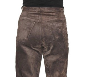 Rafika 2 Leather Pants Dark Brown