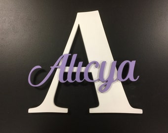 25% OFF Nursery Name Sign ~ Capital Letter Name Sign ~ Personalized Nursery Baby Name ~ Wall Hanging Nursery Wooden Wall Art
