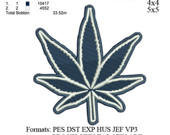 Marijuana Cannabis Leaf embroidery,Dallas Cowboys logo, embroidery Designs INSTANT download machine embroidery pattern No 506... 3 sizes: