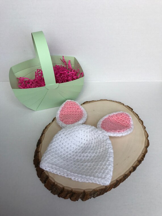 Crochet bunny hatcrochet easter hatnewborn easter hatbaby