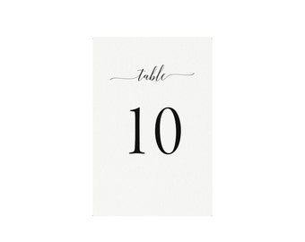 Adel: Printable Table Numbers Template, Printable Calligraphy Wedding Invitation Suite, Simply Editable PDF Instant Download SS003_21