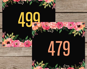 Hanger Numbers for Facebook , Mirrored Live Sale Tags Reversed , 1-500 Normal Mirrored Live Sales Digital File Instant Download LLR005