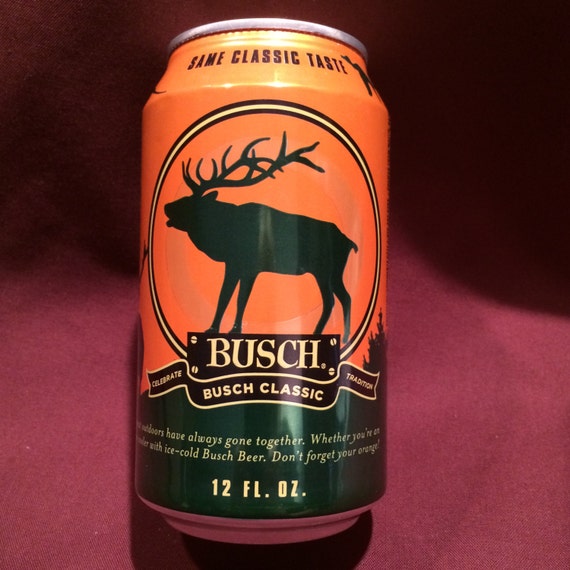 Busch™ Beer Orange/Camoflage 12oz Soy Beer Can-dle handcrafted