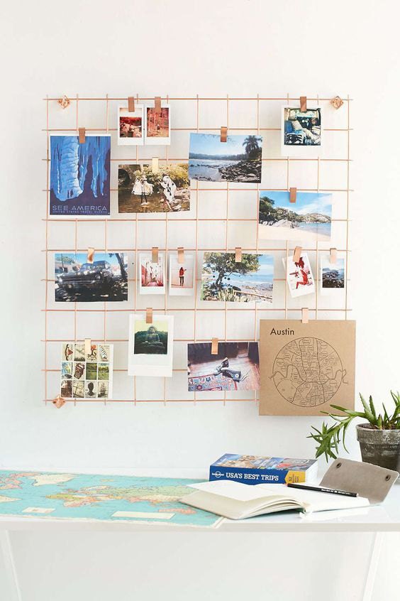 Golden Wire Wall Grid FREE Clips Wire Mesh Memo Board