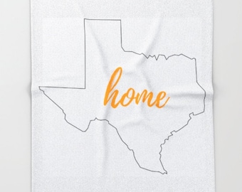 Texas Blanket Throw, Fleece Blanket for Baby, Custom Gifts For Men, Soft Blanket, Throw Blanket, State Home Decor, College Graduation