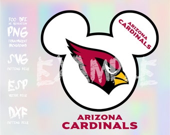 Mickey heads Sport logo football team Arizona Cardinals ,clipart,SVG,PNG 300dpi ,ESP vector