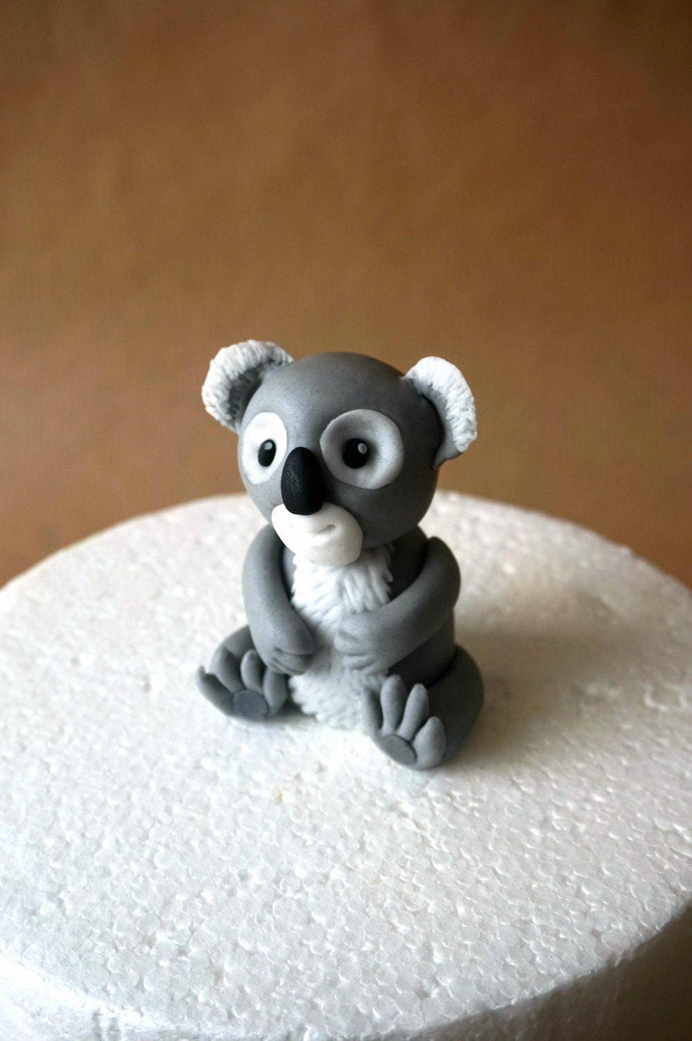 Fondant koala cake topper, fondant bear, fondant animals, custom cake decoration, handmade cake