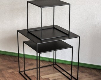 Small Coffee Table _ Table _ Side Table - Bedside table - End table - Bedside Table - Thin4 Cube Series