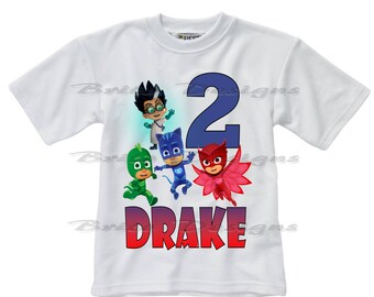 PJ Mask Birthday Shirt, Personalized PJ Mask Birthday Shirt, Personalized Birthday Shirt