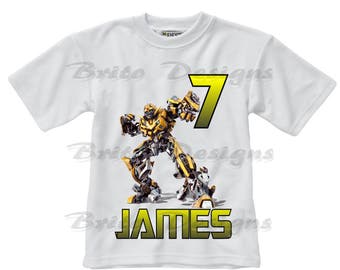 Transformers Birthday shirt, Bumble BeeTransformers Boys Birthday Shirt, Personalized boys Transformer shirt, Transformers