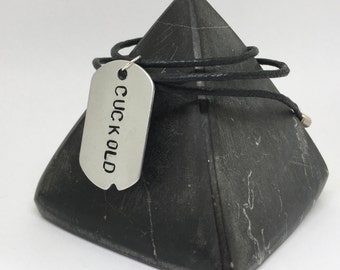 Cuckold, Cuckold Necklace, Cuck symbold, Owned, Cuckoldress, hot wives, slave, sissy, voyuer, watcher necklace, fetish, mens necklace, bdsm