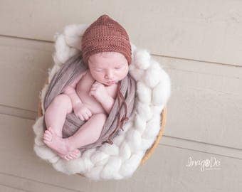 Baby Bonnet Boy, Photography Props, Newborn Photography Prop, hand knit hat, Newborn Photo Prop, Newborn boy, newborn boy photo outfit
