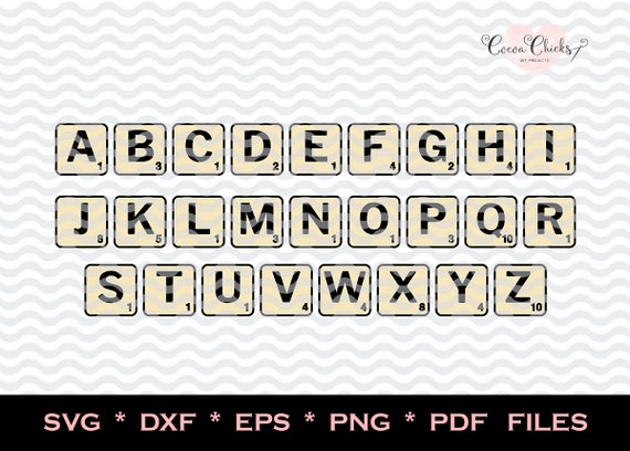 Download Scrabble Font svg / Scrabble font for Cricut / SVG ...