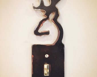 Steel Deer Light Switch Cover