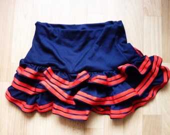 Mini Skirt blue red Sailor Girl Rockabilly Skirt Summer Volants XS S