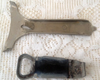 Vintage openers for cans and bottles, beer bottle opener, manual bottle opener,