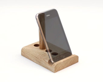 Wooden phone holder | Etsy