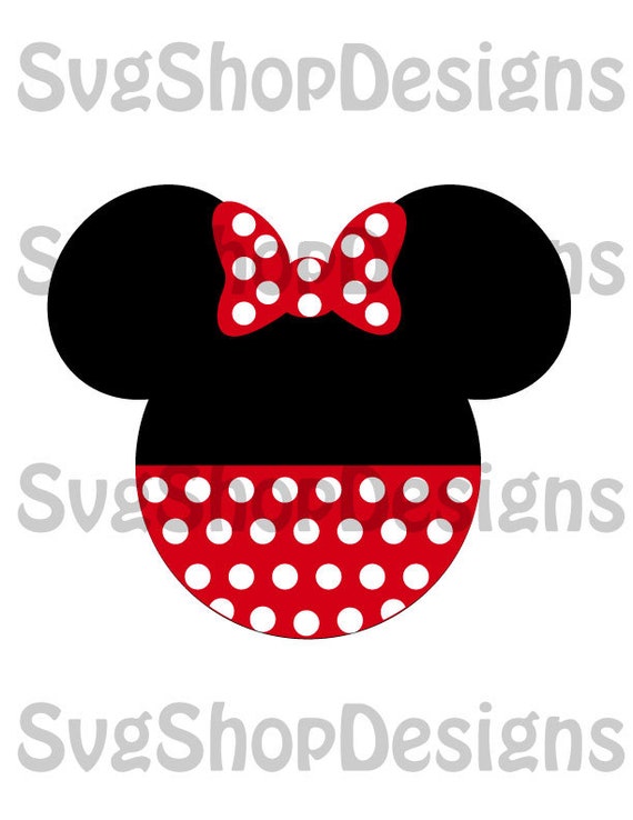 Download Minnie Mouse Ears Silhouette svg dxf clipart SVG by ...