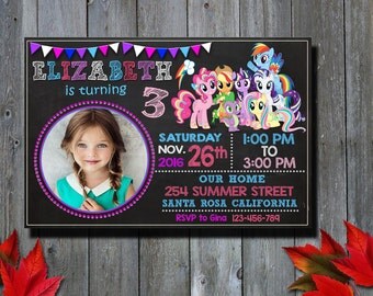 My Little Pony Invitation / My Little Pony Birthday Invitation / My Little Pony Party Invitation / Birthday Invitation / Girl Invitation / C