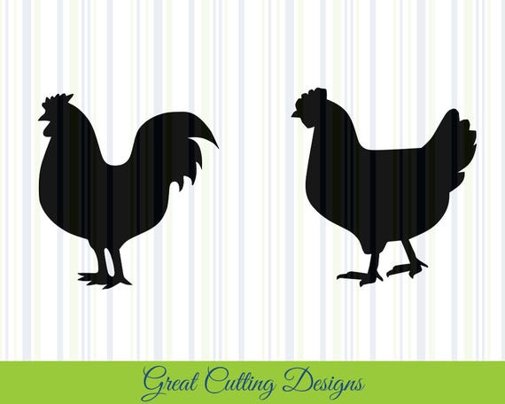 Download Chicken SVG Cut File SVG DXF cut file rooster hen dxf Cricut