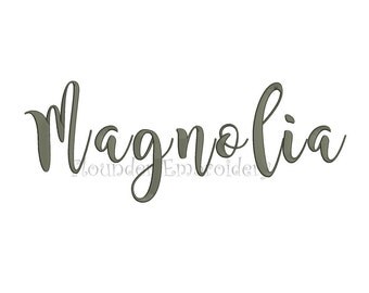 Magnolia Embroidery Font 4 Size Embroidery Designs Fonts INSTANT DOWNLOAD