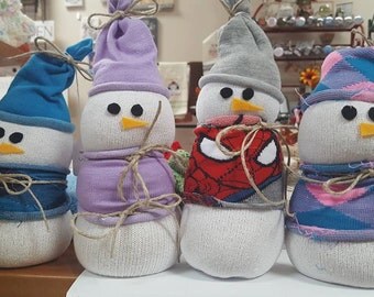Items similar to Frosty and his friends -Cute sock snowmen and women ...