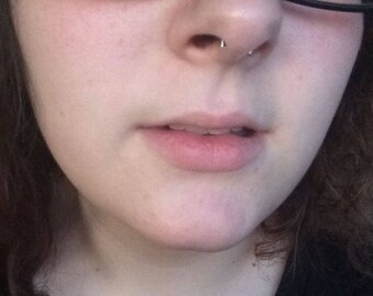 16g, 14g, 12g, 10g, Septum Retainer, The Smallest Only 6mm x 3mm, Surgical Steel, Tiny, Small, Septum Retainers, Hide, No See, Work