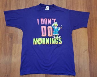 Funny shirt, vintage shirt, I don't do mornings shirt, size m