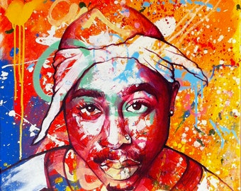 Tupac painting | Etsy