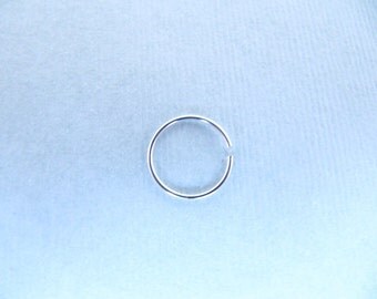 Sterling Silver Nose Ring Slim Nose Hoop Thin Nose Ring - Thin Nose Hoop Nose Piercing