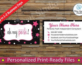 Perfectly Posh Business Cards Printable Digital Printed Personalized Custom Customized Consultant Cards PER-BC105