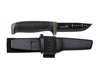 Hultafors OK4 Bushcraft Knife | 3/4 Tang Fixed Blade Carbon Steel Knife | Like Mora Morakniv HVK RFR OK1 Survival Knives Gift Present Set