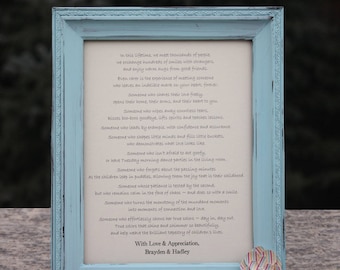 Daycare Provider Gift Custom Poetry Custom Distressed Frames Daycare Gift Teacher Preschool
