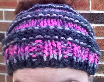 DIGITAL Slouchy Messy Bun Hat Pattern