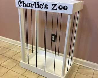 stuffed animal zoo storage cage