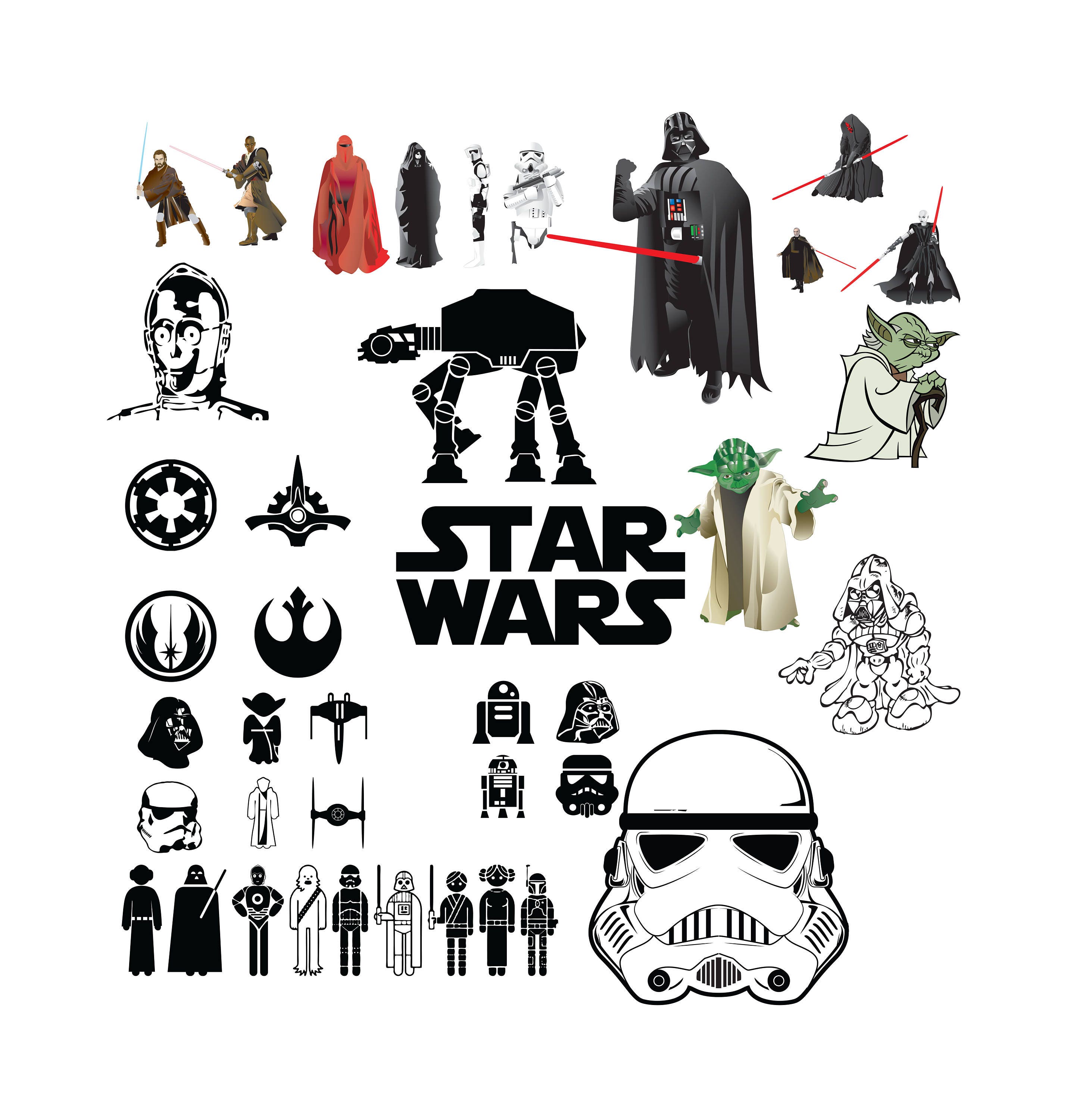 Download 40 Star Wars SVG Star wars Clip Art Starwars svg