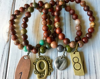 Natural earth tones bracelet set