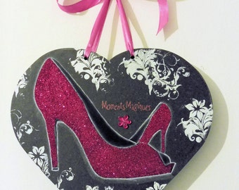 Heart wood "shoes, pumps" fuchsia