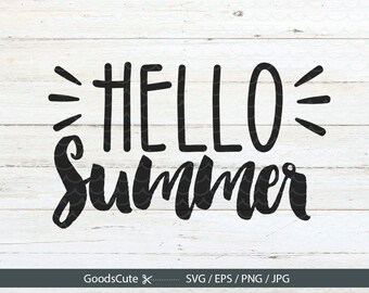 Hello summer svg | Etsy