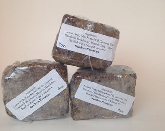 100% Raw African Black Soap Bar Unrefined from Ghana/ Premium Quality