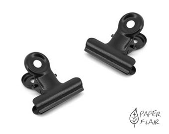 10 metal staples clips of black 3, 8 cm (KD-2)
